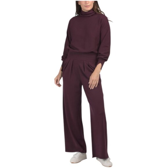 SIONI 2pc Turtleneck Sweater And Matching Sweatpants Set - Picture 1 of 2